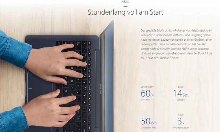 Produktbild ASUS ZenBook 13 UX331UN-EG068T (13.30", Intel Core i7-8550U, 16 GB, 256 GB, CH)
