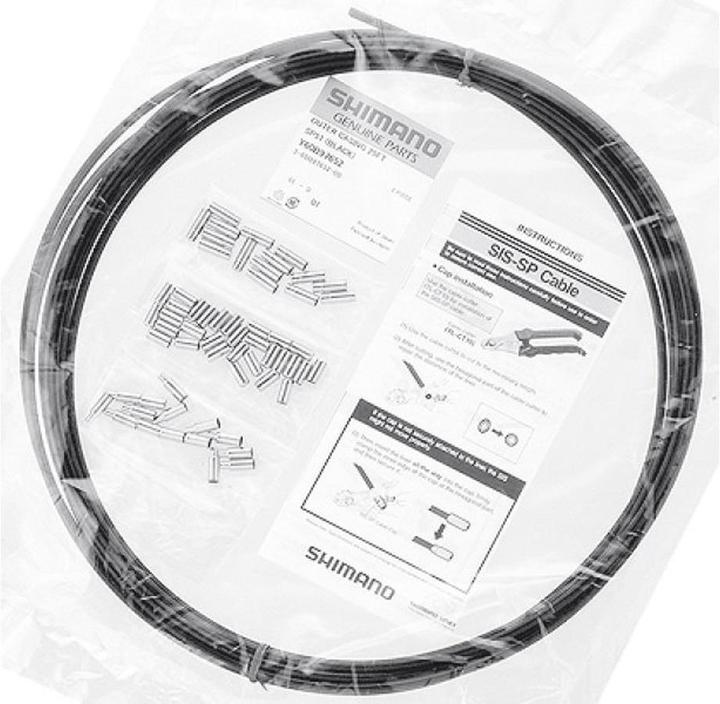 Actual product image Shimano SIS-SP51 shift cable outer sleeve with end caps