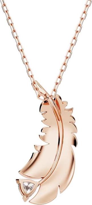 Produktbild Swarovski Nice Halskette Feder Weiss Roségold (Swarovski Metall, 38 - 43 cm)