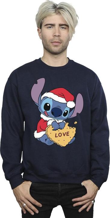Immagine prodotto Disney Lilo And Stitch Christmas Love Biscuit Felpa Uomo (L)
