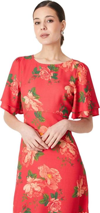 Actual product image Dorothy Perkins Womens/Ladies Floral Tie Back Flutter Midi Dress (40 D)