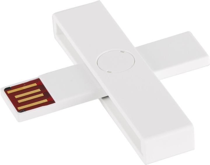 Pluss Lecteur de carte à puce ID blanc (USB 2.0)