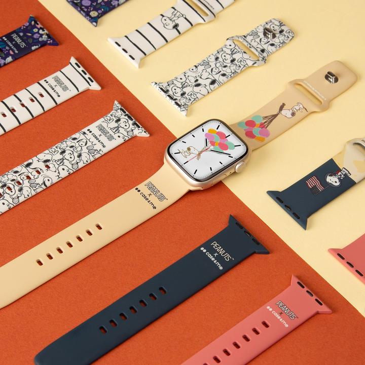 Actual product image Caseme Strap for Peanuts-themed Apple Watch 42, 44, 45,49mm (42 mm, 44 mm, 45 mm, 49 mm, Silicone)