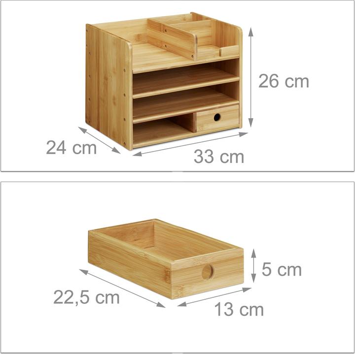 Actual product image Relaxdays Desk Organiser with Letter Tray (A4)