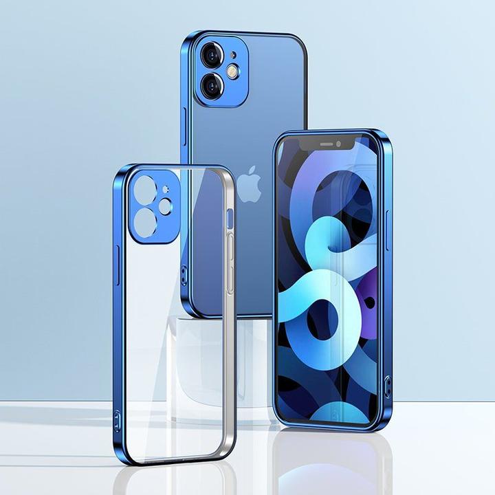 Produktbild Joyroom New Beauty Series ultra thin case with electroplated frame for iPhone 12 mini dark-blue (JR- (Apple iPhone 12 mini)