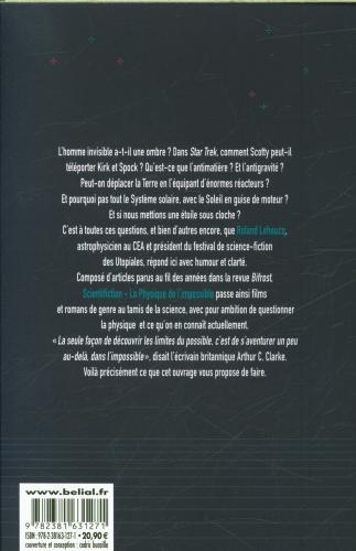 Image du produit Scientifiction : la physique de l'impossible (Français, Lehoucq Roland, 2024)