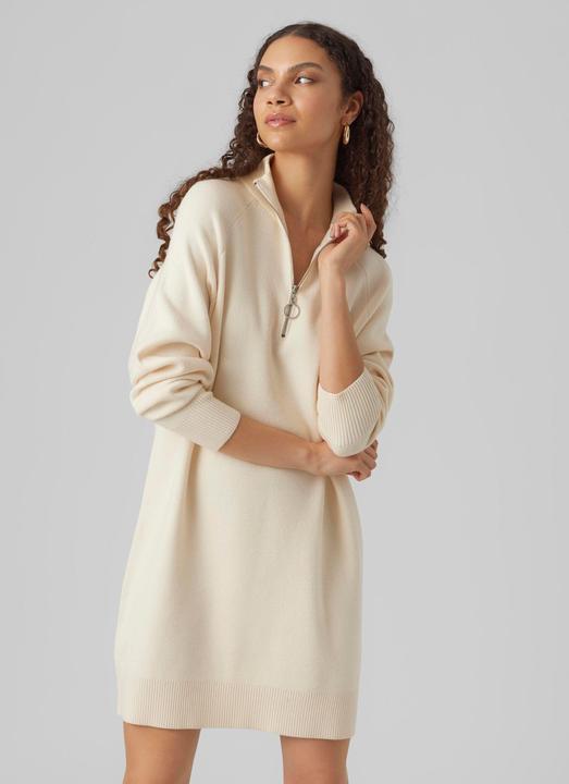 Image du produit Vero Moda VMGOLDNEEDLE LS HIGHNCK ZIPPER DRESS REP Robe en maille (XL)