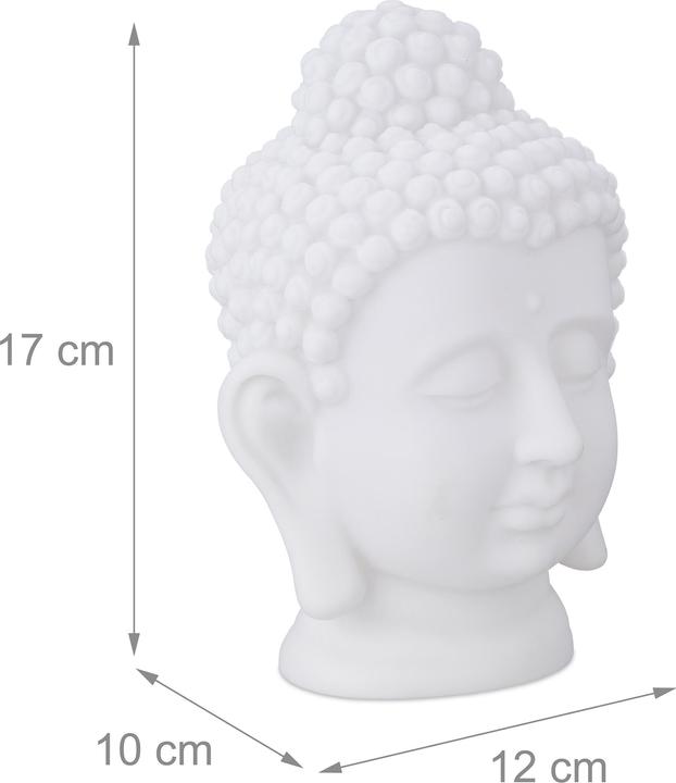 Image du produit Relaxdays Tête de bouddha (12 x 10 x 17 cm)