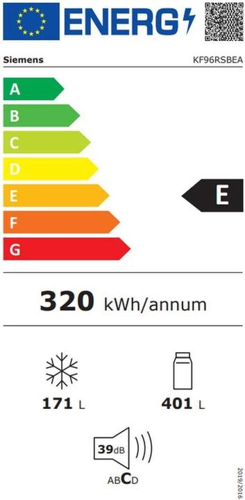 Energy Label Siemens KF96RSBEA (572 l)