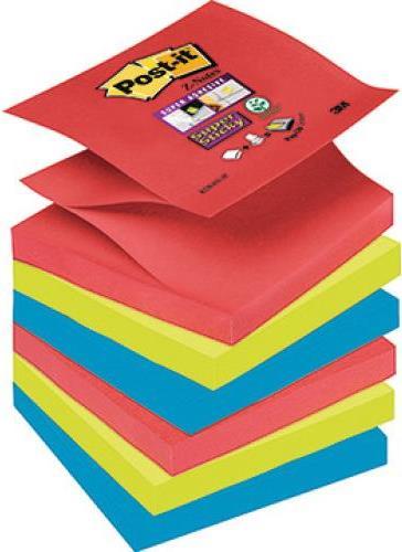 Immagine prodotto Post-it Note adesive Z-Notes SuperSticky 76x76mm 90 fogli rosso neon/verde neon/blu mediterraneo (76 x 76 mm)