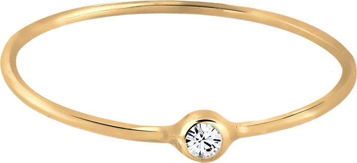 Actual product image Elli Ring Solitaire Stacking Ring Crystal 925 Silver (58, 925 Silver)