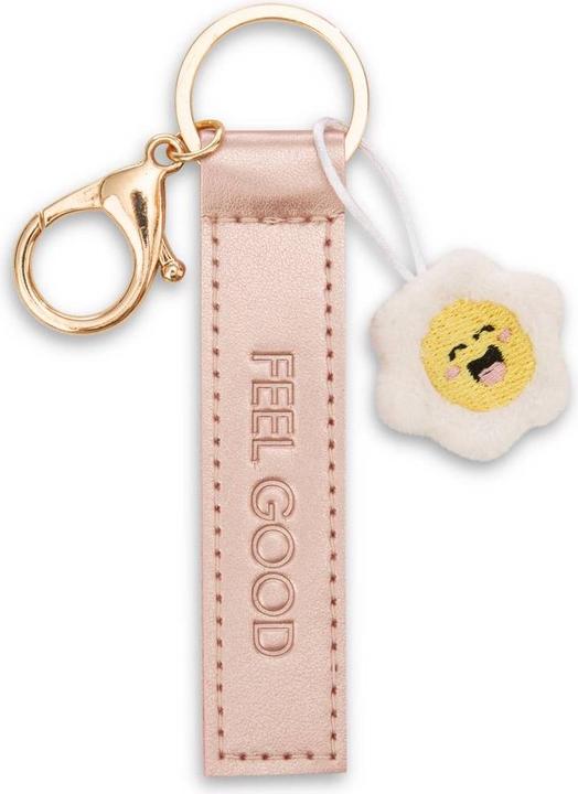 Magni NICI Schlüsselanhänger Feel good Kunstlederband mit Blume roségold 10cm