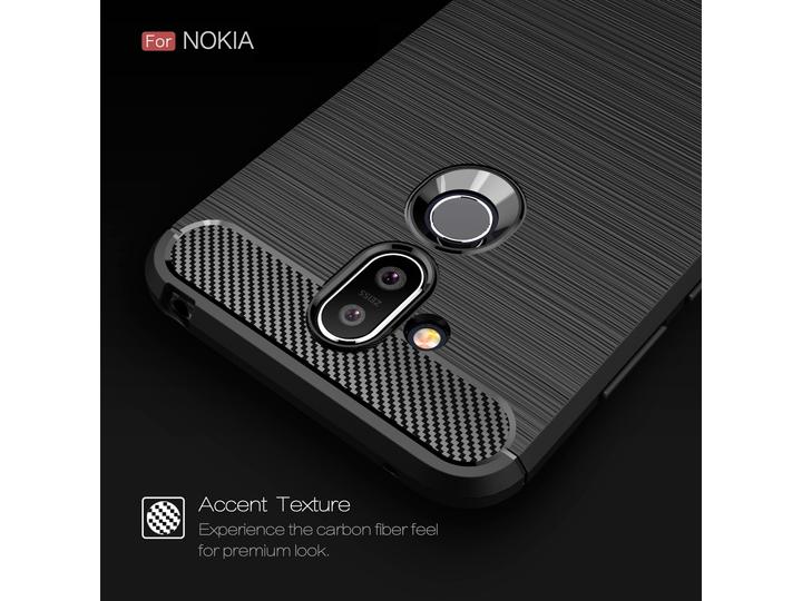 Immagine prodotto Screenguard Nokia 8.1 Cover Carbon Brushed Soft TPU (Nokia 8.1)