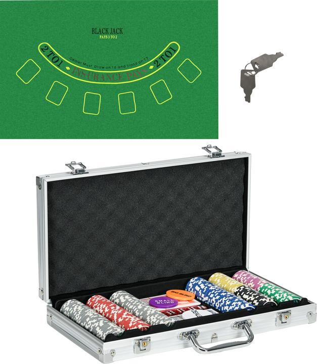 Immagine prodotto SportNow Valigetta da poker con 300 fiches (Tedesco, Inglese)