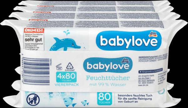 Produktbild dm babylove Feuchttücher (320 Stück)