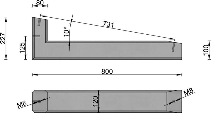 Immagine prodotto Wattstone Tetto piano per 4 moduli solari 10° Base in calcestruzzo Membrana di protezione dell'edificio in