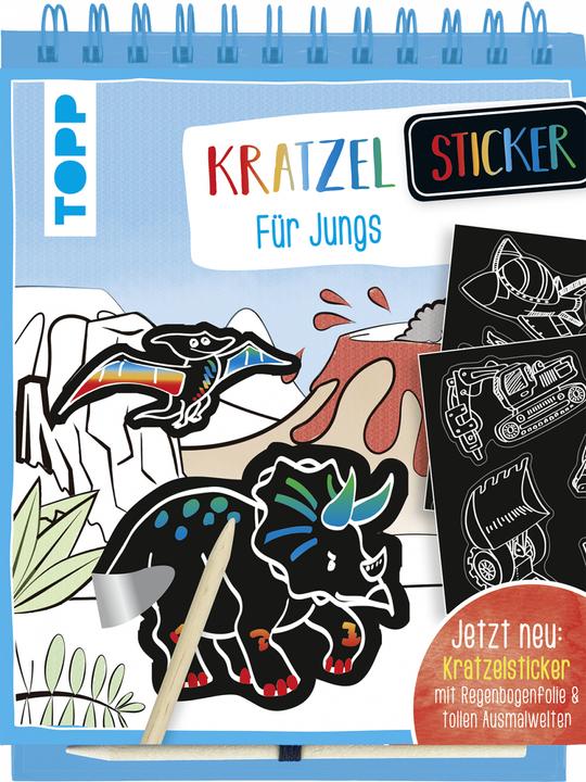 Produktbild Kratzel-Stickerbuch für Jungs