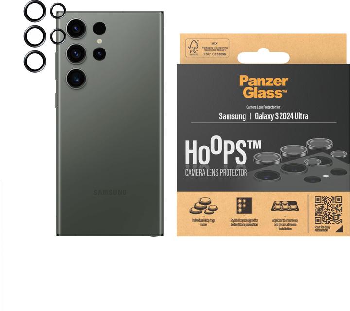 Actual product image PanzerGlass Hoops Camera Lens Protector (1 Piece, Samsung Galaxy S24 Ultra)