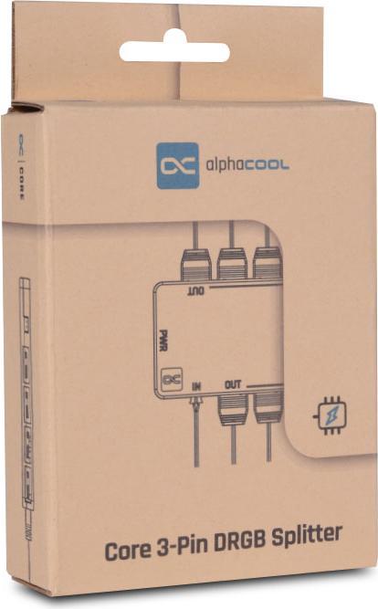 Actual product image Alphacool Core 11x 3-pin DRGB splitter - black (11 Fan)