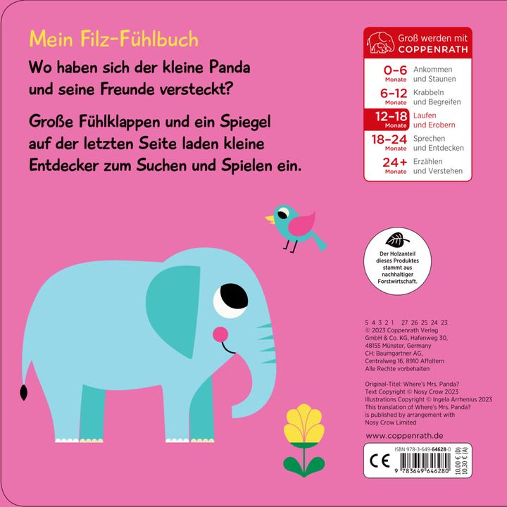 Immagine prodotto Mein Filz-Fühlbuch: Kuckuck, kleiner Panda! (Tedesco)