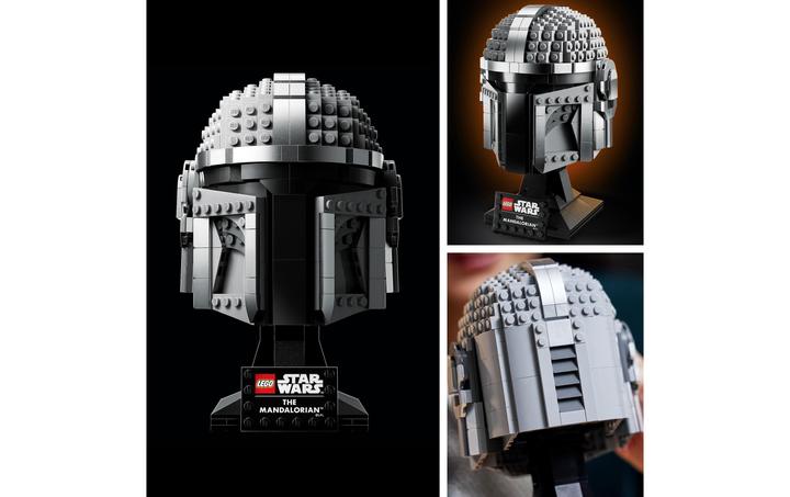 Actual product image LEGO Mandalorian helmet (75328, LEGO Star Wars)