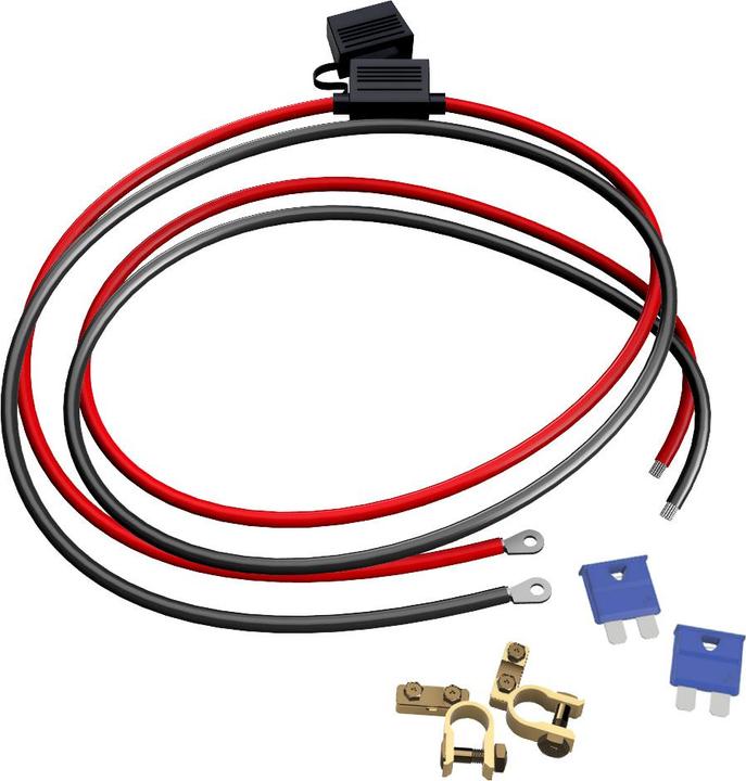 Immagine prodotto Offgridtec 1,5m 4mm² Batteriekabel M8 mit Flachsicherungshalter, 15A Sicherung und Polklemmen