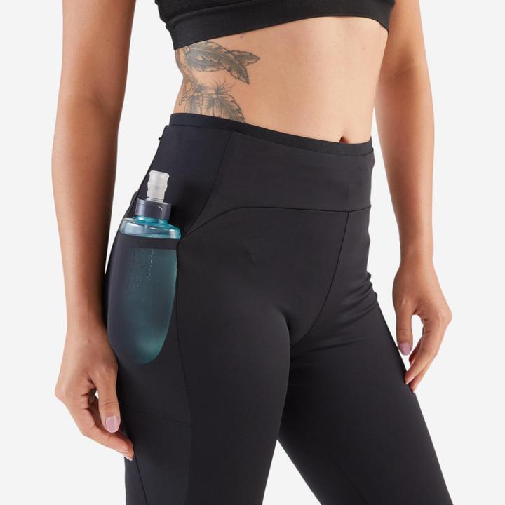 Actual product image Kiprun Lauftights lang Damen - 500 Comfort schwarz (W28/L31)