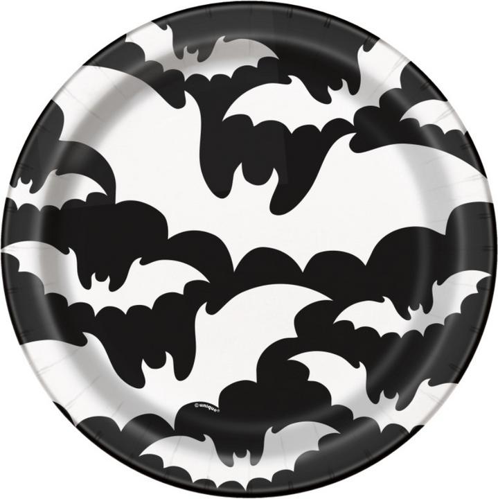 Image du produit Unique Trick or Treat Assiette de fête Chauve-souris Halloween (8 x)