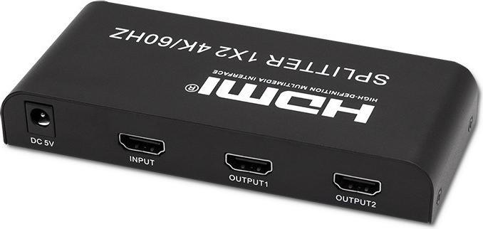 Produktbild Qoltec 51797 Aktiver HDMI-Splitter 2 x HDMI 4K x 2K | 6 Gbit/s | 60Hz