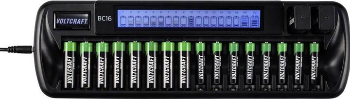 Actual product image Voltcraft Round cell charger BC16 (1 pcs., 9V Block, AAA, AA, Battery + charger)