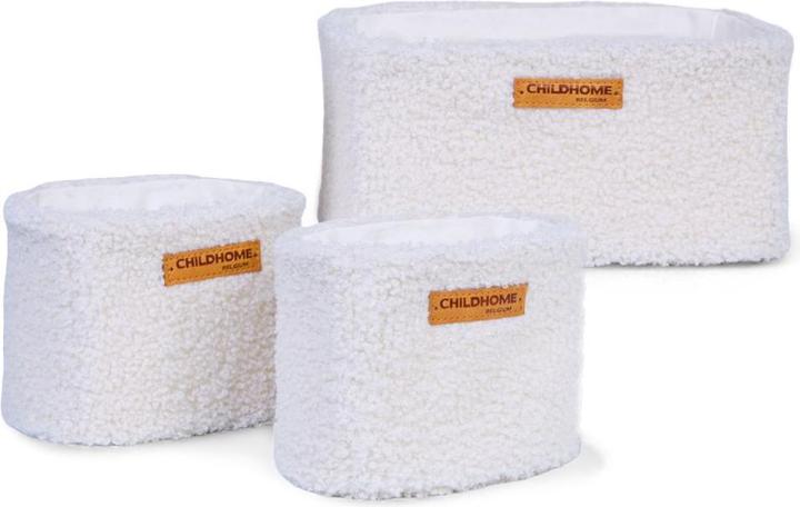 Childhome Storage basket set of 3 with hooks for hanging