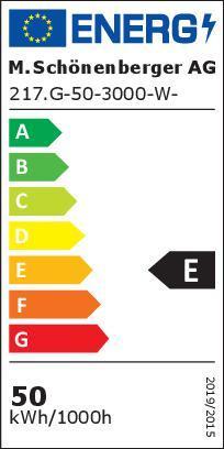 Energie-Label Schönenberger LED DALI-Pendelleuchte GLOS Up&Down (3000K) (6250 lm)