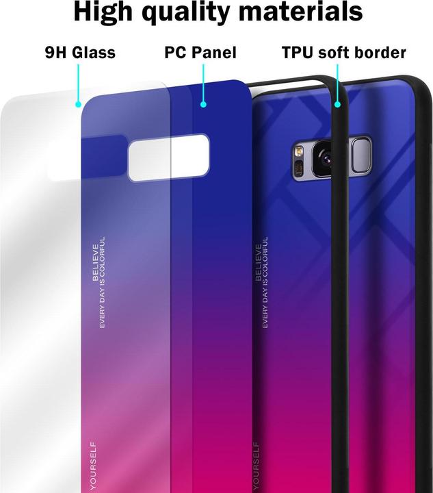 Produktbild Cadorabo TPU 2 Farben Glas Cover (Samsung Galaxy S8+)