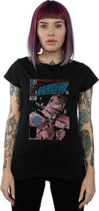 Image du produit - T-shirt DAREDEVIL DISTRESSED BULLSEYE VS ELEKTRA COVER - Femme (S)