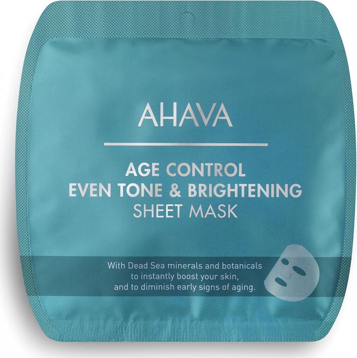 Ahava Age Control Even Tone & Brightening Sheet Mask - Belebende und straffende Tuchmaske