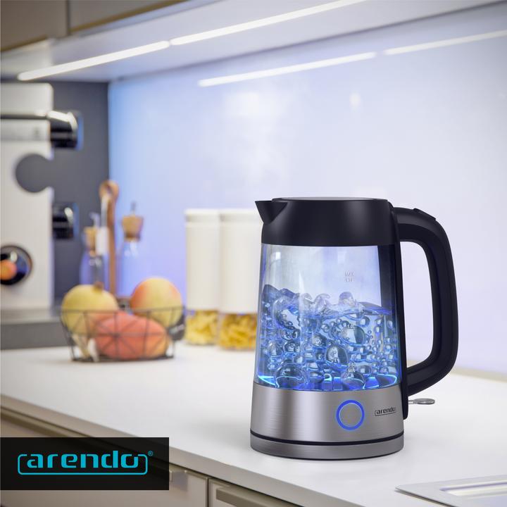 Productafbeelding Arendo Roestvrijstalen glazen waterkoker (1.70 l)