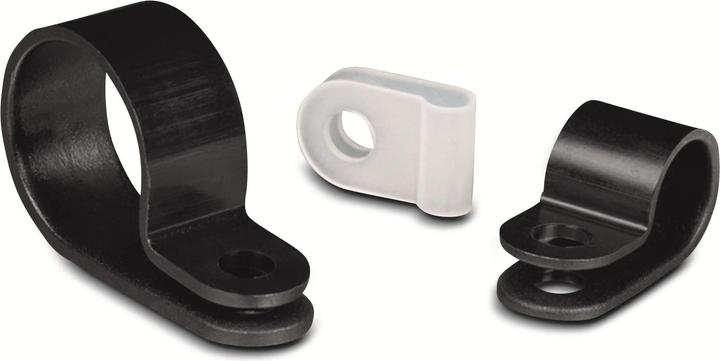 Actual product image HellermannTyton Black Nylon P-clip, 16mm Bundle Dia