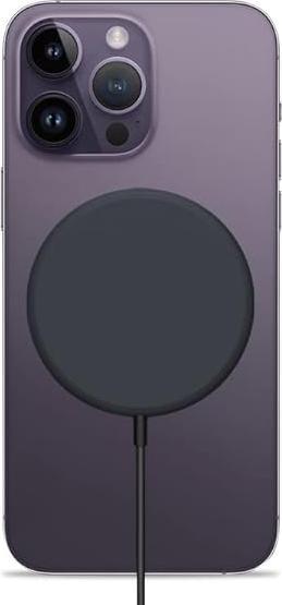 Crong MagSpot Wireless Charger - Aluminiowa ładowarka MagSafe 15W (Graphite) (15 W)