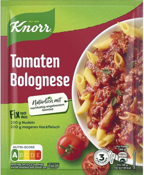 Immagine prodotto Knorr Pomodori fissi alla bolognese (46 g)