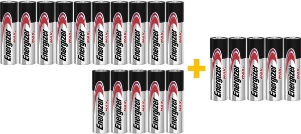 Immagine prodotto Energizer Max Alcalina (20 pz., AA, 2700 mAh)
