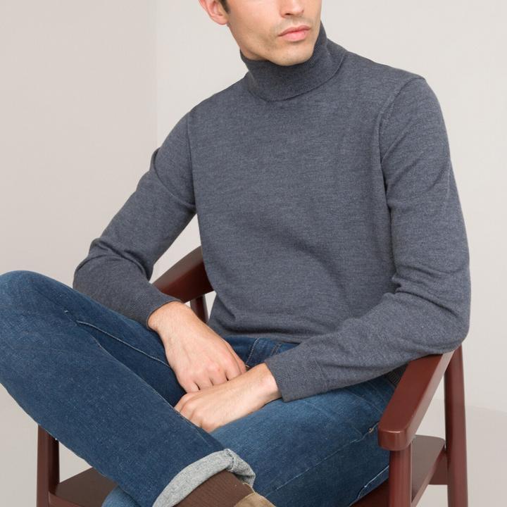 Produktbild La Redoute Collections Rollkragenpullover aus 100% Merinowolle (XXL)