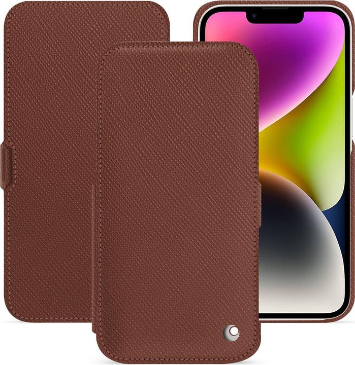 Noreve Horizontal leather flap shell (Apple iPhone 15 Plus)