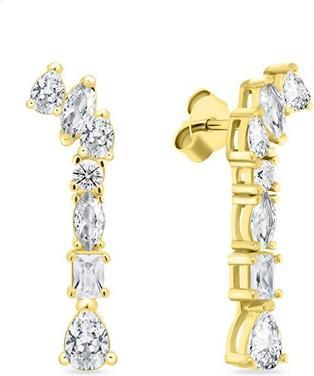 Produktbild Brilio Silver - Luxury gold-plated earrings with zircons EA998Y