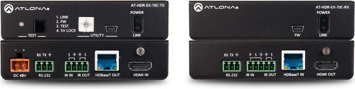 Actual product image Atlona 4K HDR HDMI over HDBaseT TX/RX with control and PoE (0.03 m, HDMI)
