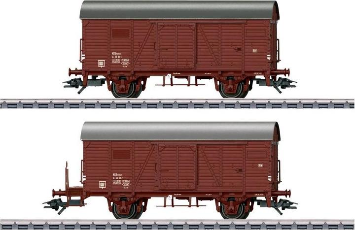 Actual product image Märklin 46067 H0 Set of 2 NSB Covered Goods Wagon Kassel (Track H0)