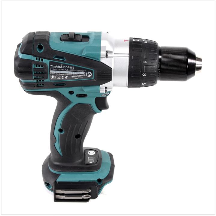 Produktbild Makita DDF 458 ZJ 18V Akku Bohrschrauber 91 Nm Solo im Makpac ohne Akku und Ladegerät (Akkubetrieb)