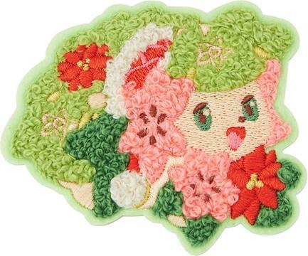 Actual product image Pokémon Fluffy Embroidered Sticker Pokemon Heartwarming Christmas Shaymin