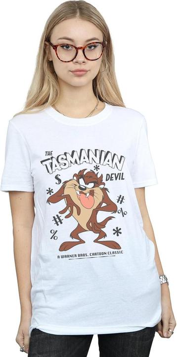 Immagine prodotto Looney Tunes Maglietta boyfriend in cotone vintage del Diavolo della Tasmania (L)