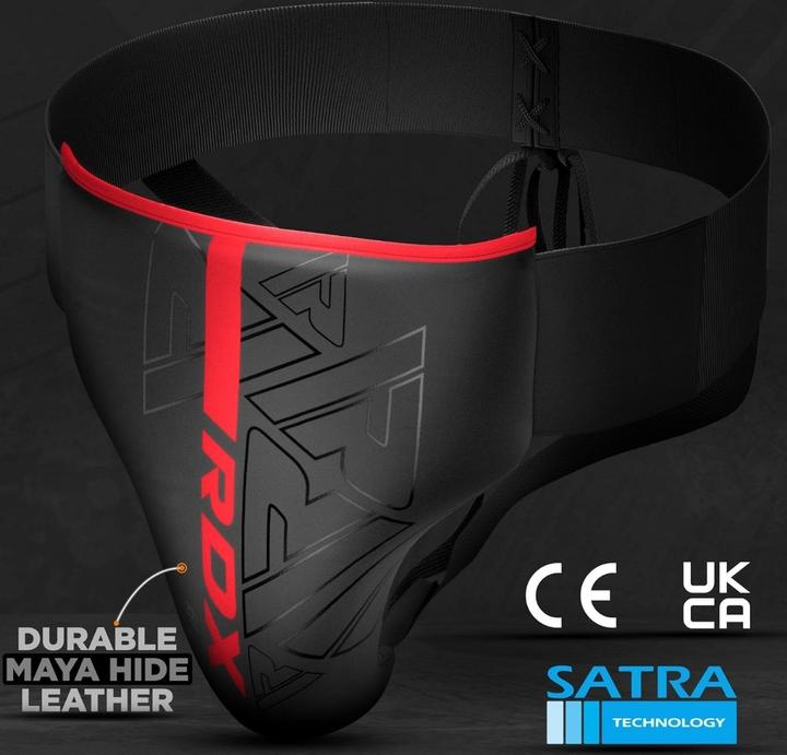 Actual product image Rdx Groin Guard Rex F6 Matte Red-M (M)