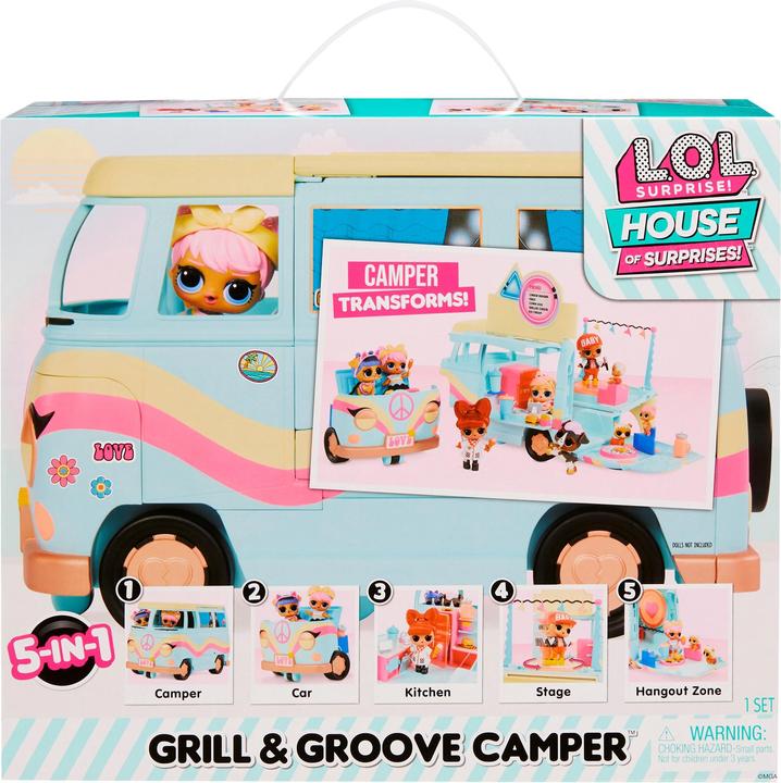 Actual product image MGA LOL. Surprise Grill & Groove Camper
